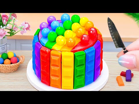 KITKAT Chocolate Rainbow Pop It Cake 💖 Step-by-Step Miniature Cake Decorating 🌈 The Cake Corner