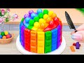 KITKAT Chocolate Rainbow Pop It Cake Step By Step Miniature Cake Decorating The Cake Corner