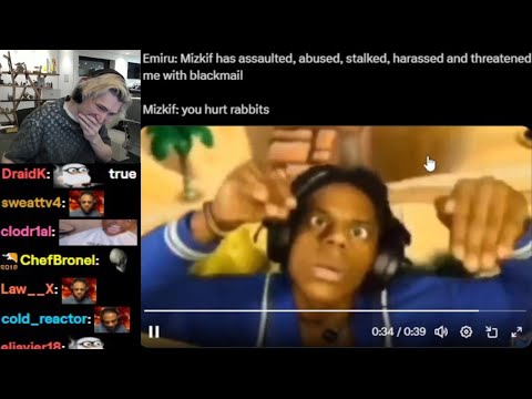 xQc Reacts to Meme about Mizkif Responding to Emiru's Allegations
