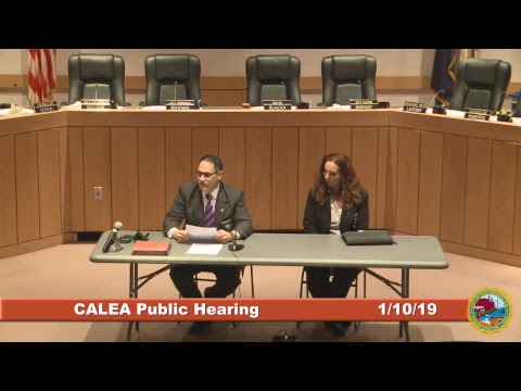 Public Hearing of the CALEA Accreditation Program 1.10.2019