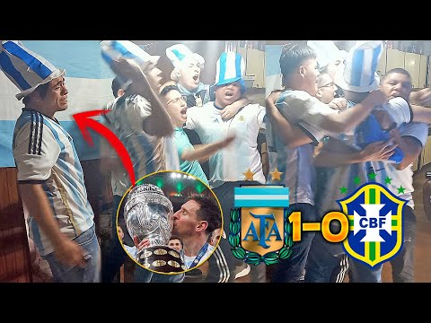 REACCIONES de ARGENTINOS *lloran* | Argentina 1 Brasil 0 | Final - Copa América 2021