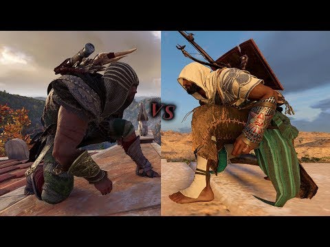AC: Odyssey VS AC: Origins - Basic Combat Comparison Stealth & Unarmed Showcase