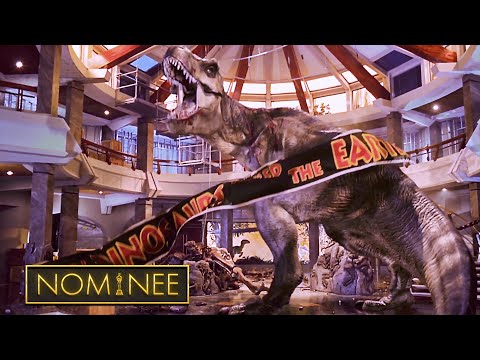The T. Rex vs. The Raptors Battle (Final Scene) | Jurassic Park (1993) | Nominee