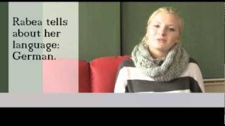 Rabea tells about her language: German (no subs)