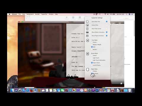 AWESOME Typewriter Simulator on macOS