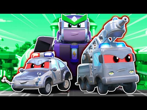 🤖Evil Robots Team VS Rescue Team: Who will win? 🚨 Robot & Police Car Transform | Robofuse