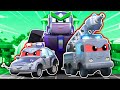 Evil Robots Team VS Rescue Team Who Will Win Robot Police Car Transform Robofuse