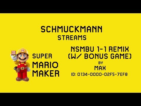 NSMBU 1-1 Remix (W/ Bonus Game) by Max - Super Mario Maker