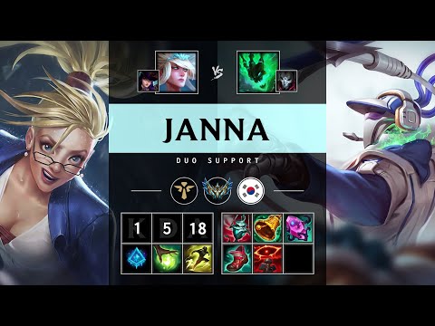 Janna Support vs Thresh - KR Challenger Patch 25.19