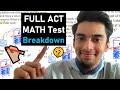 Solving a FULL 5 Academy ACT Math Test 2023-2024 | Complete Solution and Skill Lesson!