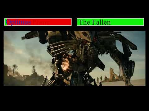 Optimus Prime vs The Fallen and Megatron with Healthbars | Transformers: Revenge of the Fallen