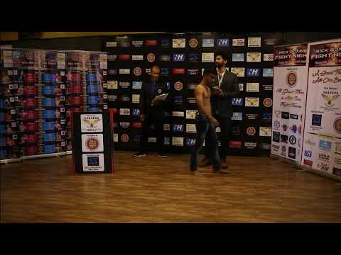 A- Bout 7, Somesh Chafekar Vs Zarar Juwel, Weighing, Amateur Kick Boxing Fight Night, Mumbai.