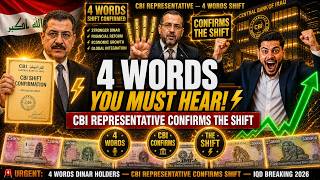 4 Words Every Dinar Holder Must Hear: CBI Representative Confirms the Shift ⚡️ Iraqi Dinar News
