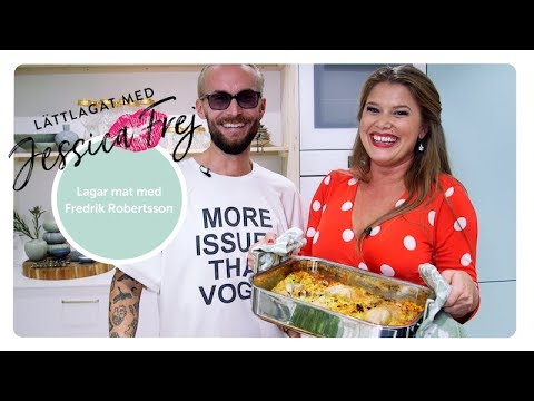 Lättlagat med Jessica Frej - Jag lär modeikonen Fredrik Robertsson att laga mat