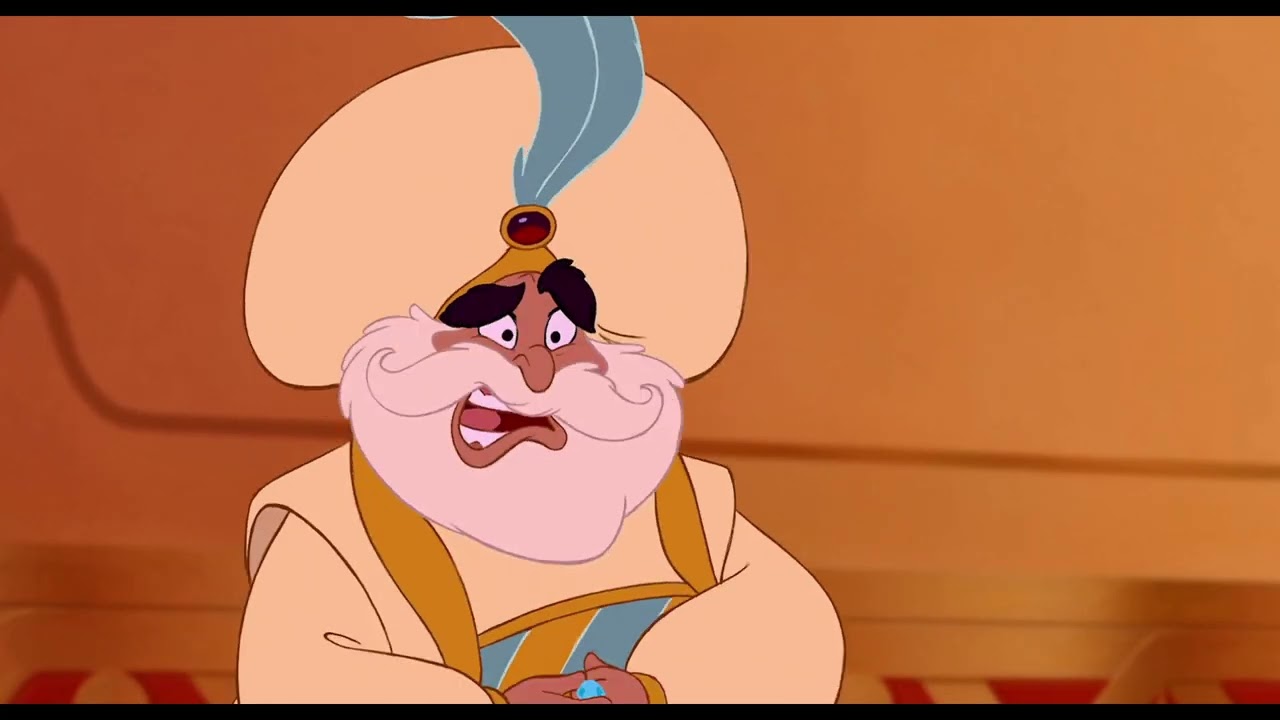 Aladdin  - Jafar mesmerizing sultan with his magical snake staff