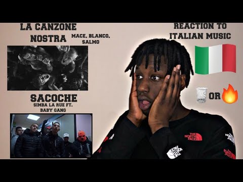 FIRST REACTION TO ITALIAN MUSIC FT SALMO, BLANCO, MACE, BABY GANG & SIMBA LA RUE