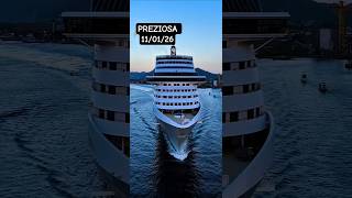 MSC PREZIOSA  navio11/01/26 cruzeiro Santos cruiseship @cruzeiros2025  #drone saindo #shorts