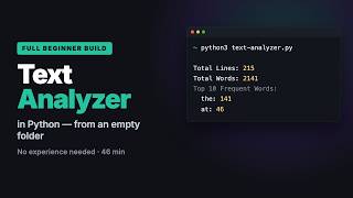 Build a Text Analyzer in Python — Full Beginner Tutorial