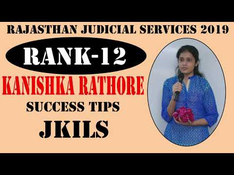 JKILS Law Institute - Kanishka Rathore sharing success tips