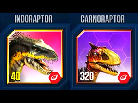 INDORAPTOR VS CARNORAPTOR | JURASSIC WORLD THE GAME