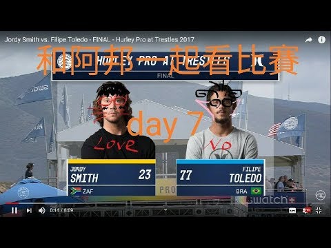 男子CT衝浪賽事Trestles沙灘站 Jordy Smith VS Filipe Toledo FINAL