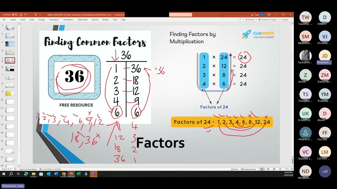 BNU1501 Basic Numeracy Skills Session 3 Chapter 3 More operations