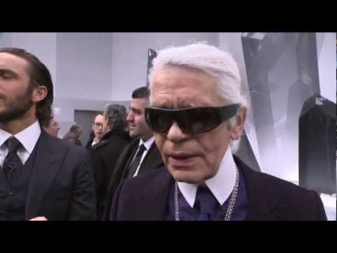 Lagerfeld Shows Chanel Collection in Paris
