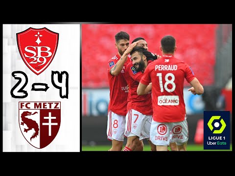 Stade Brestois 2 ​- 4 FC Metz | Résumé et Buts | Ligue 1