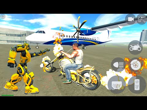 Ghost Raider Motorbike and Fortuner Car Open World Airplane Flying Simulator - Android Gameplay.