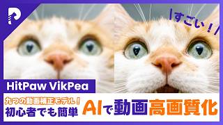 自社開発のAI動画補正モデルが搭裁されたHitPaw VikPea。初心者でもクリックするだけでぼやけた動画を綺麗に変換できます。