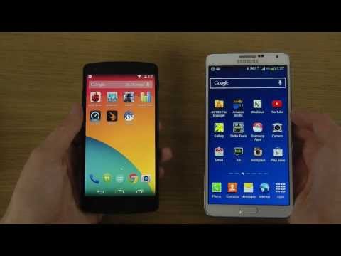Google Nexus 5 Android 4.4 KitKat vs. Samsung Galaxy Note 3 Android 4.3 - Which Is Faster?