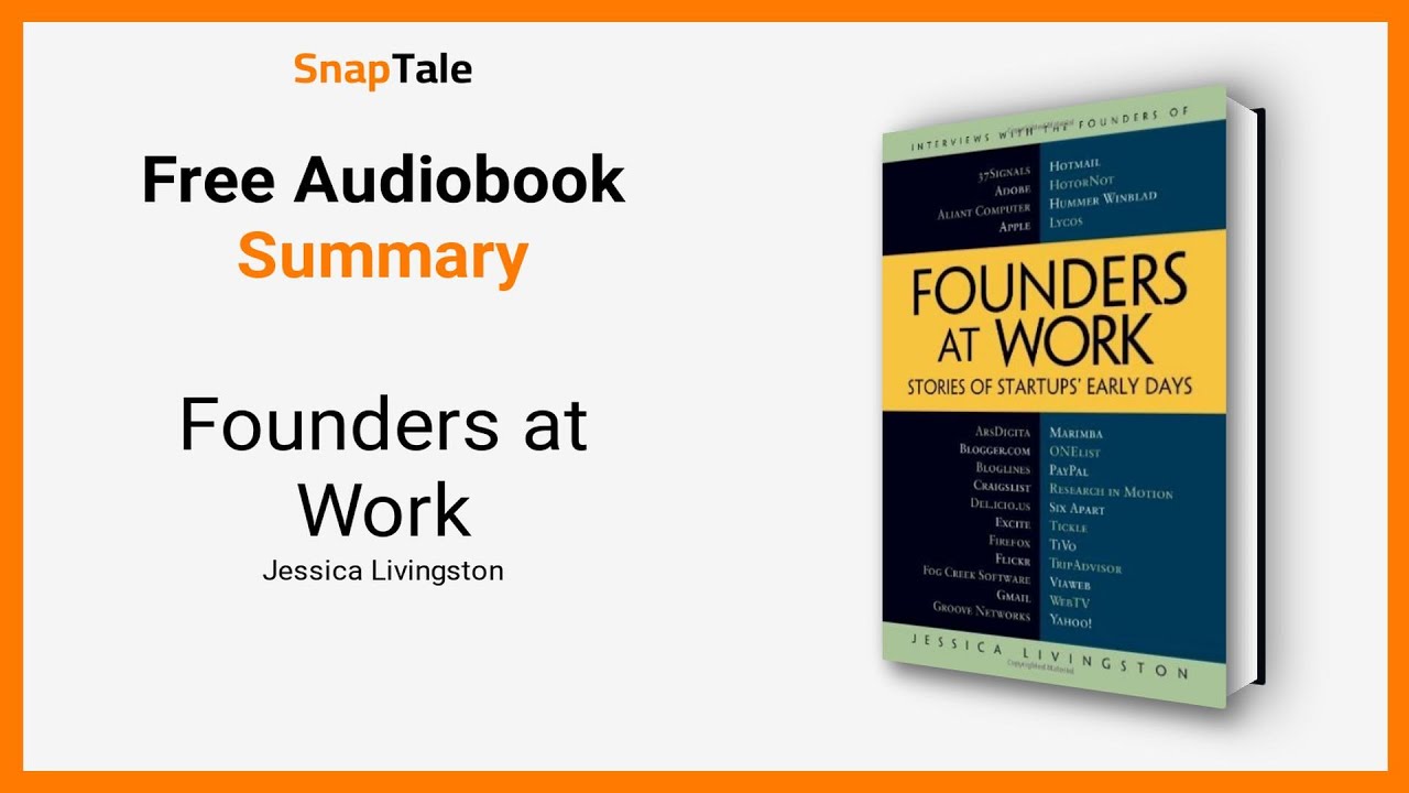 Founders at Work by Jessica Livingston: 21 Minute Summary