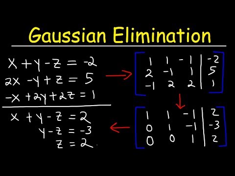 Gaussian Elimination & Row Echelon Form