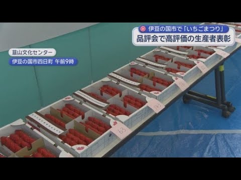 YouTube Video 特産の「いちごまつり」開催　品評会で入賞した生産者を表彰　静岡・伊豆の国市