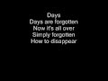 Kasabian - Days are forgotten Lyrics