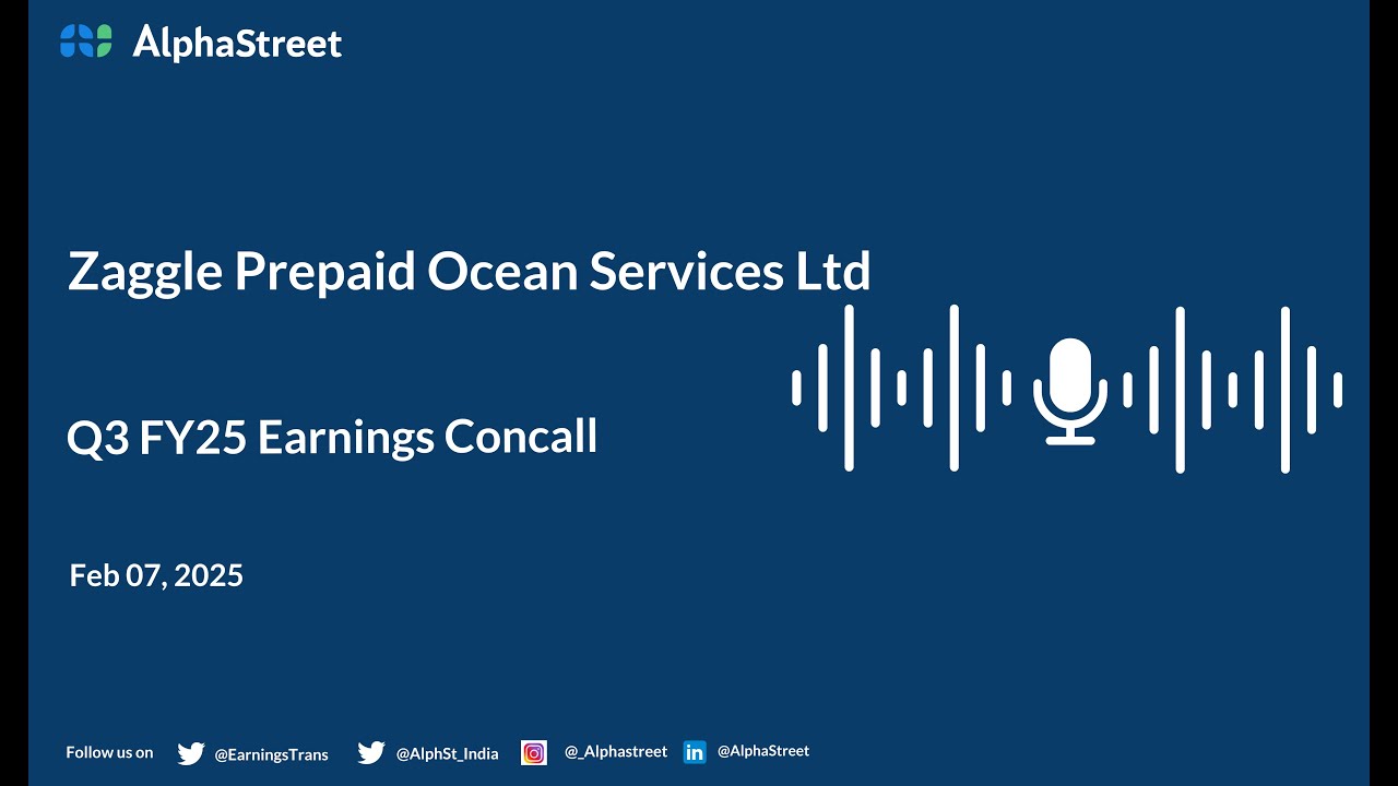 Zaggle Prepaid Ocean Services Ltd Q3 FY2024-25 Earnings Conference Call