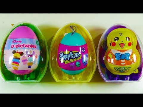 Big Surprise Egg Toys with Disney D-Lectables Surprise Egg Shopkins Egg Pokémon Go Surprise Egg