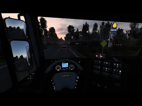 POV Driving IVECO Stralis - Sunset Drive in Latvia 🇱🇻