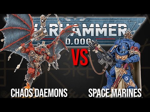 NARRATIVE 40k! Chaos Daemons Vs Space Marines - Warhammer 40k 10th Edition