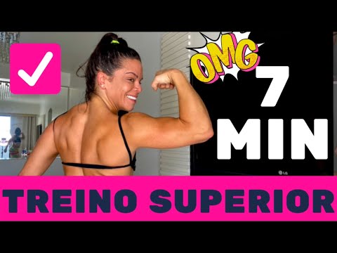 TREINO SUPERIOR 7 MIN 💪🏻🔥 para fazer em qualquer lugar!