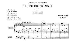 Marcel Dupré - Op. 21, Suite Bretonne w/ score