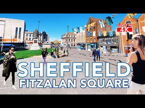 FITZALAN SQUARE SHEFFIELD | A look around Fitzalan Square Sheffield City Centre | 4K Walk