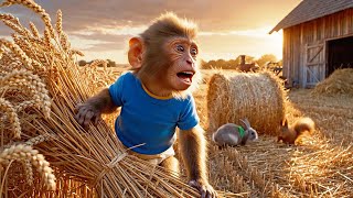 Baby Monkey Lost in the Wheat Field?