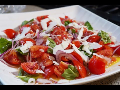 Healthy Tomato Onion Salad | CaribbeanPot.com