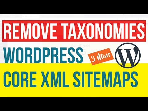 Remove Taxonomies from default WordPress Core XML Sitemaps