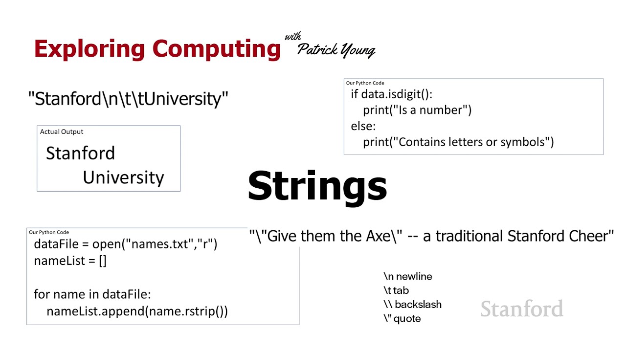 Stanford CS105: Introduction to Computers | 2021 | Lecture 19.1 Strings