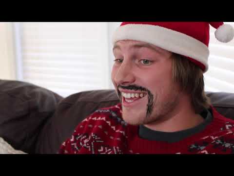 drunk uncle preparing for the christmas party