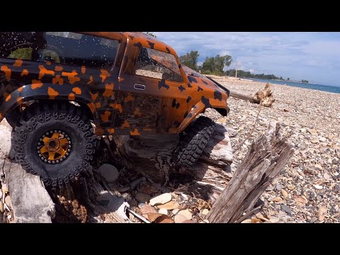 Trx4 Sport Beach Day!          ProLine FlatIron Xl 1.9 Tires HobbyWing Fusion 1800KV Brushless.