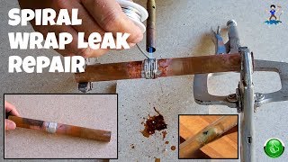 Spiral Wrap Copper Pipe Leak Repair(No Cutting or Clamps)