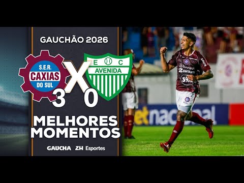CAXIAS 3x0 AVENIDA | MELHORES MOMENTOS | GAUCHÃO | 14/01/2026